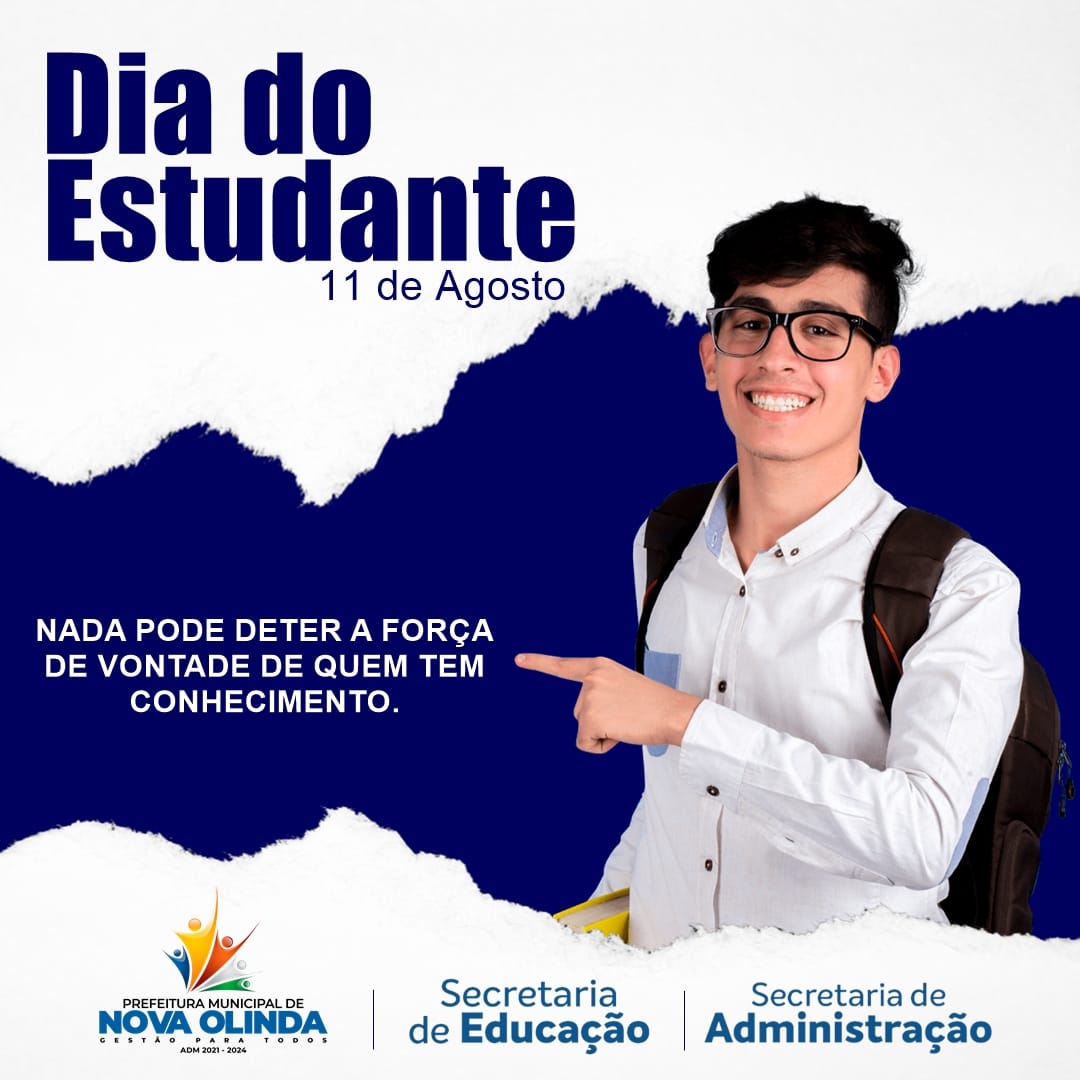 Dia do estudante: Prefeitura Parabeniza Estudantes da Rede Municipal