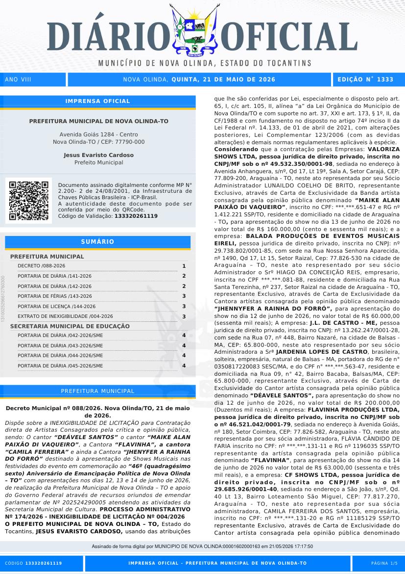 Capa da edição
