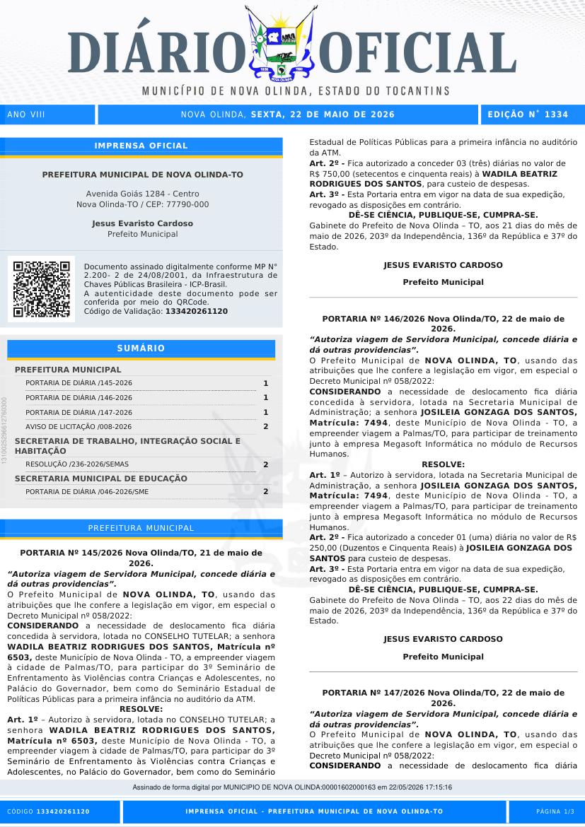 Capa da edição