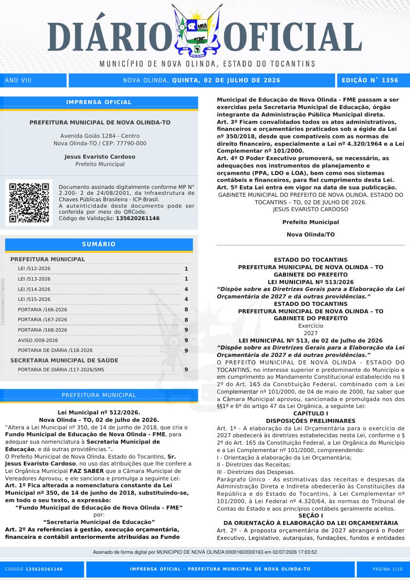 Capa da edição