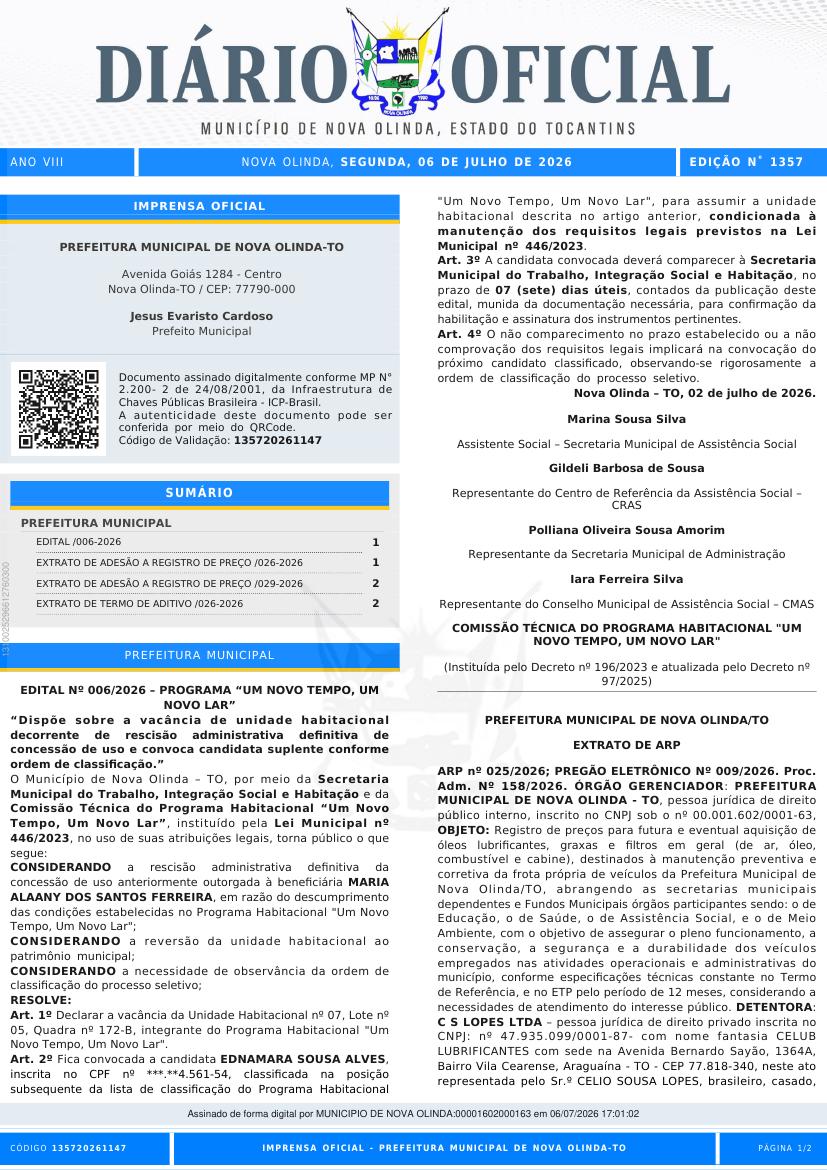 Capa da edição