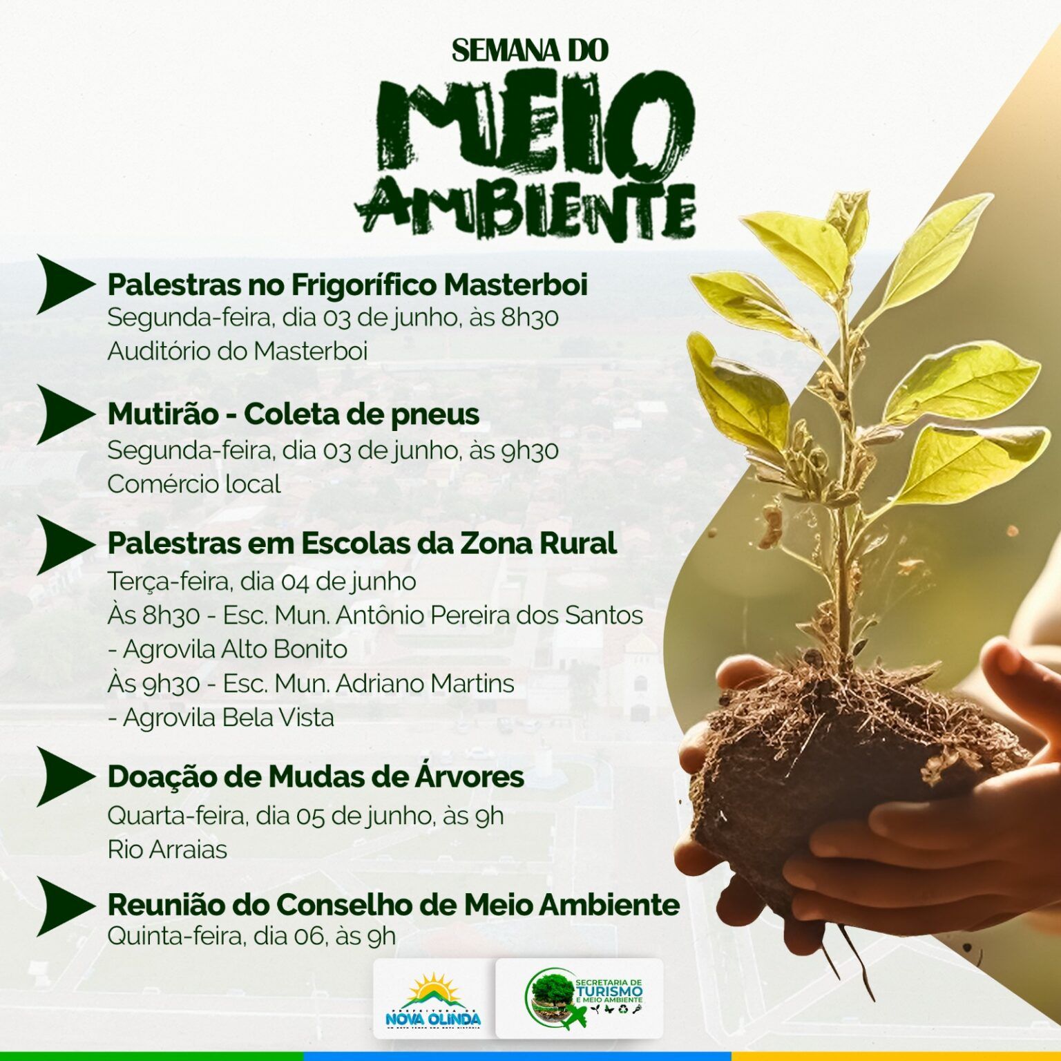Prefeitura Municipal de Nova Olinda realiza Semana de Meio Ambiente.