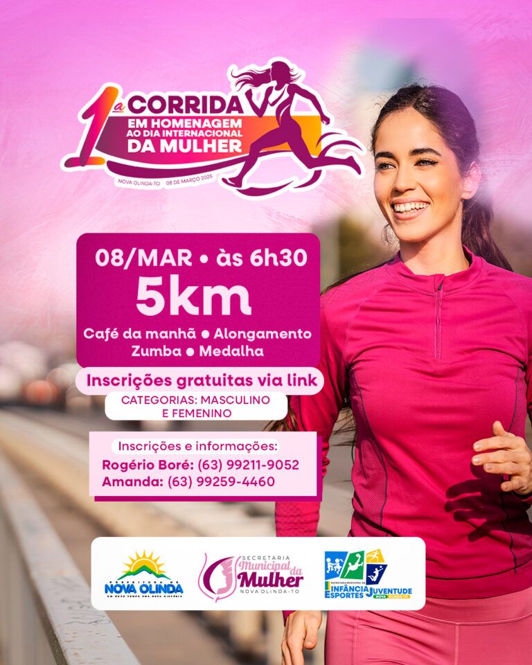 Prefeitura de Nova Olinda Promove 1ª Corrida em Homenagem ao Dia Internacional da Mulher